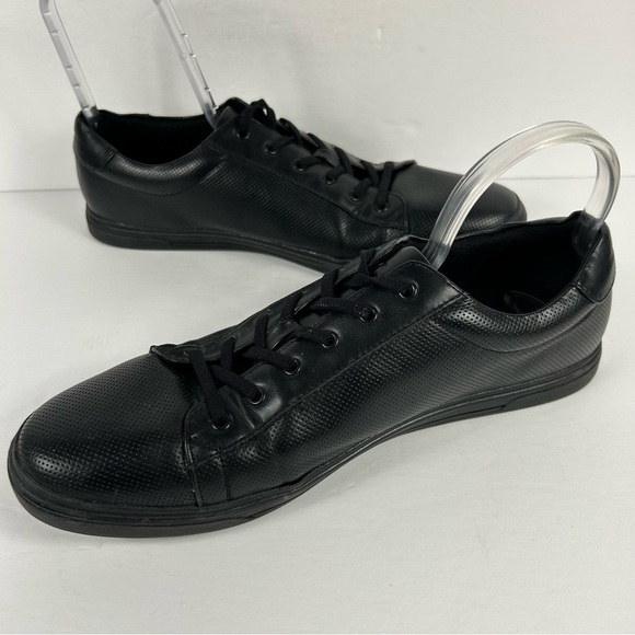 Kenneth Cole Reaction Black Textured Men’s Sneakers Size 10.5 - Picture 3 of 8